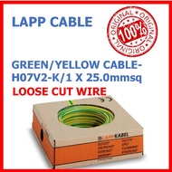 LAPP Cable | H07V2-K | LAPP 4151000 |Loose Cut Wire | 1 x 25.0mm²| Green/Yellow