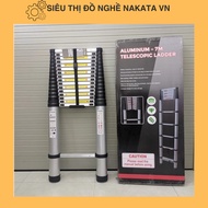 Thang rút đơn NAKATA inox/nhôm 2m6 3m2 3m8 4m1 4m4 5m 5m4 5m8 6m3 7m- Chống trượt an toàn