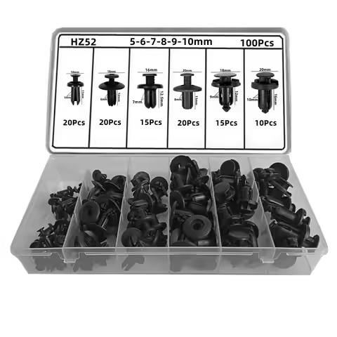 8mm 6mm 7mm 5mm 9mm 10mm Car Bumper Box Fastener Clip Universal Auto Mudguard Plastic Screw Rivet Ba