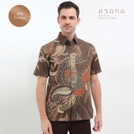 KEMEJA Asana Batik Short Sleeve Shirt Selayar - Cream