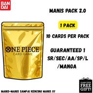 Manis Pack 2.0 One Piece TCG Card Game Set Original Bandai Japanese Version 20 Mainhit Left