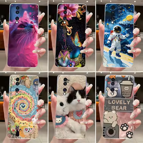 Casing For Honor 70 Case FNE-NX9 Aesthetic Fashion Cute Cat Astronaut Soft Silicone Back Cover Honor