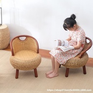 BW-6💖Rattan Chair Natural Real Rattan Armchair Rattan Small Chair Rattan Arm Chair Bamboo Home Balcony Single Child Smal