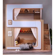 [SG Seller ] kids Bunk Bed with Pull Out Storage Bed|Kids Bunk Bed