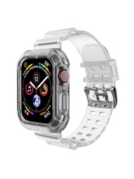 Correa transparente glaciar compatible con apple watch