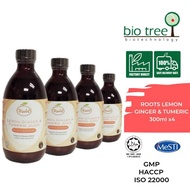 (4 pack)Roots Lemon Ginger & Tumeric Juice 300ml