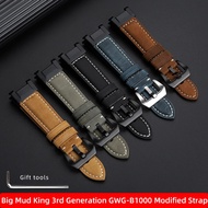 Retro Leather Watch strap For Casio G-SHOCK Watch 5713 GWG-B1000-1A4 Big Mud King Third Generation M
