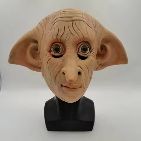 Cosplay Mask Magic Elf Dobby Latex Mask Halloween Party Dress Up Props Horror Room Haunted House Har