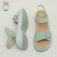 C223 GY Heliva Vella Women's Hangout Sandals 4cm Sole Buckle Accessories Ankle Wrap Velcro Strap HV2