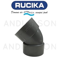 ELBOW RUCIKA 45 DEGREE 4" INCH DV KNEE PVC 4" 45 DEGREE