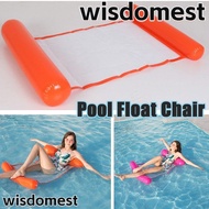 WISDOMEST Pool Float Chair, 120x75cm Float Floating Water Hammock, Foldable with Inflator Air Bed Inflatable Inflatable Floating Bed Chair Beach