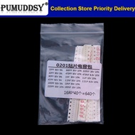 16Value Each 40PCS 0201 0402 capacitor smd kit 1pf 1uf 10uf   100NF 2.2UF 220PF 47PF