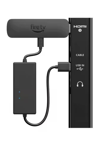 Power Cable Adapter for AMZ Fire TV Stick, Powers Fire TV Stick Directly from TV USB Port (Eliminate