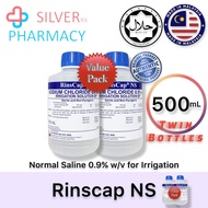 [Exp 12/2025] RinsCap Normal Saline Sodium Chloride 0.9% Irrigation Solution BP 500mL[Single/Twin]