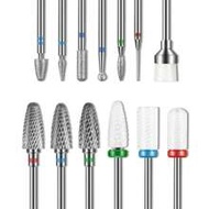 13pcs Nail Drill Bits Set, Drill Bits For Nails, 3pcs Tungsten Carbide Drill Bits 3pcs Ceramic Nail 