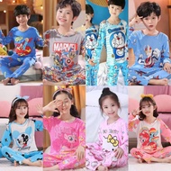 (HARGA BORONG) KIDS / BOY &amp; GIRL UNISEX SLEEPWEAR PYJAMAS SET 2 IN 1 (BAJU TIDUR SEPASANG BUDAK PEREMPUAN / LELAKI) 7610