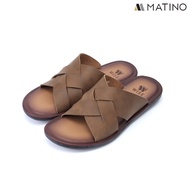 MATINO SHOES รองเท้าแตะชาย รุ่น MNS/T 2013 - BLACK/CAMEL