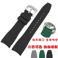 Soft silicone watch strap suitable for Rolex Submariner Seiko Tissot Armani curved rubber bracelet