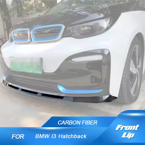 Carbon Fiber Car Front Bumper Lip Spoiler for BMW i3 I01 Hatchback I3 2018-2020 Front Bumper Lip Chi