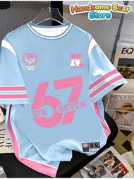 67 Meme T-Shirt For Kids Funny Digital 3D Print Number 67 Football T-shirt T Shirt Loose T-shirt Sty