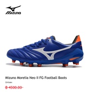 รองเท้าฟุตบอลของแท้ MIZUNO รุ่น Morelia Neo II FG/blue การเลือก ที่แตกต่างความสุข ที่แตกต่างกัน