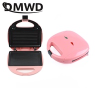 DMWD เครื่องทำแซนด์วิชไข่ไฟฟ้า Mini Grilling Panini เครื่องปิ้งขนมปังถาดอบอเนกประสงค์ไม่ติดเครื่องทำอาหารเช้าวาฟเฟิล EU