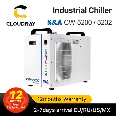 Cloudray S&A CW5200 CW5202 Industry Air Water Chiller for CO2 Laser Engraving Cutting Machine Coolin