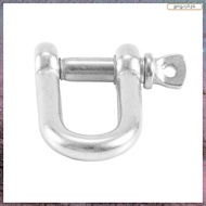 [L E U R] M6x38mm Straight D-Shackle, Short, Stainless Steel AISI 316