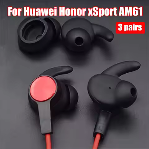 3 Pairs Soft In-Ear Earpiece Ear Hook Silicone Earphone Cover Earbuds Tips Eartips For Huawei Honor 