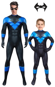 Bailu Halloween Superhero Costume Cosplay Bodysuit Jumpsuit Zentai Onesie Spandex 3D Style For Kids 