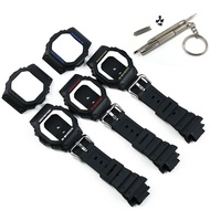 Resin Watch Watchbands Bezelfor Casio G-SHOCK DW5600 GW-B5600 DW5100 Waterproof Sport Silicone Strap Case with Tool just for 5600 series