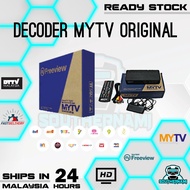 ORIGINAL DECODER MYTV COMPLETE BOX FULLSET MYFREEVIEW DEKODER HDTV TV MALAYSIA CHANNEL DTV ORIGINAL 