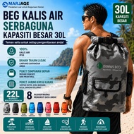 BAGKING 22L Waterproof Dry Bag Backpack Beg Kalis Air Roll Top dengan Front Pocket untuk Beach & Tra