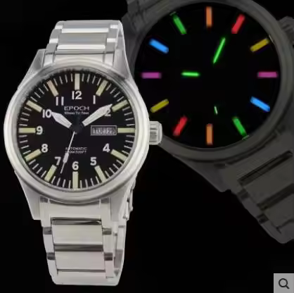 EPOCH Luminous Watch Rainbow Light Men Automatic Mechanical Japan TOP Movement 21Jewels Sapphire WR1