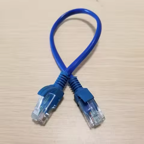 10pcs/lot RJ-45 RJ45 Male to CAT5 Ethernet Cable Network Short Blue 25cm