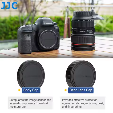 JJC Body Cap & Rear Lens Cap Canon EF/EF-S Mount Cameras and Lenses for Canon EOS R，EOS R5，EOS R6 , 