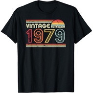 Men's cotton T-shirt 1979 Vintage Shirt, Birthday Gift Tee. Retro Style T-Shirt