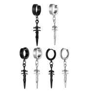 1 Pair Vintage Dagger Drop Earrings for Women Men Silver Color Small Sword Dangle Women Earrings Cli