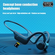 VITOG Bone Conduction Headphones Wireless Sports Earphone Bluetooth-Compatible Headset Hands-free Nosice Cancelling Earbuds With Microphone For Running vivo sony samsung