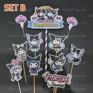 [Hot Item] Cake Topper Birthday - Kuromi - Set B