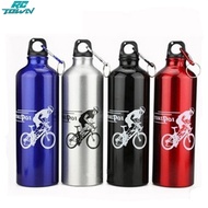 RCTOWN,2023!!750ml Bicycle Sports Water Bottle Aluminum Alloy Mountain Bike Water Cup With Carabiner Cycling Accessories