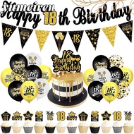 YUMEIREN Age Garland 30th 40th 50th 60th Print flag Home Accessories Happy Birthday Cake Topper