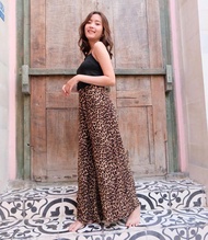 Kulot Leopard Macan Rayon Premium Bali Celana Kulot Panjang Animal Haighwaist