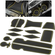 SENSHINE for Chevy Trax Accessories 2024 2025 Cup Holder Insert Door Slot Mat Center Console Liner P