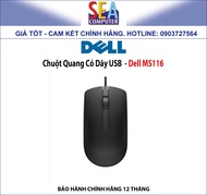 Chuột Quang Có Dây USB đen Dell MS116 - Hàng chính hãng
