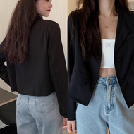 Crop Blazer Casual Women Korean Style Long Sleeve Blazerjacket Women Premium Long Sleeve