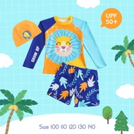 Uwae ชุดว่ายน้ำเด็ก ชุดว่ายน้ำเด็กชายกันยูวี Cheerful Lion รุ่น UV364