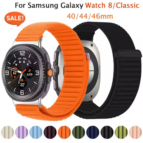 Nylon Strap for Samsung Galaxy Watch 8 Classic 46mm Adjustable Replacement Bracelet Galaxy Watch 8 4