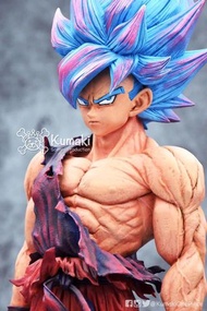 龍珠 SMSP 孫悟空 超藍界王拳 塗裝完成品 ver2 (pm查詢) Dragonball SMSP Son Goku Super Saiyan Blue Kaio-Ken Repaint Cust