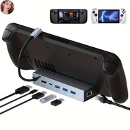 EEM Steam Deck Game Console Dock To HDMI 4K 60HZ USB RJ45 PD 100W Charge Steam USB C Deck Docking St